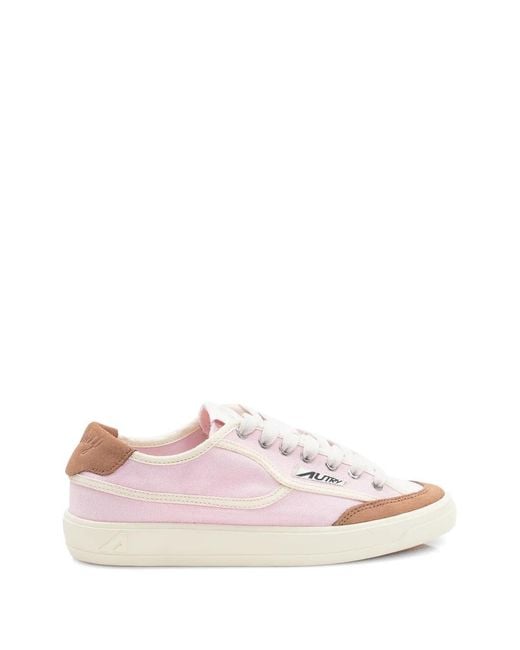 Autry Pink Windscape Panelled Sneakers