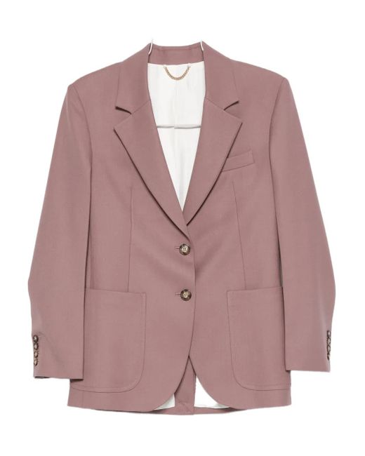 Victoria Beckham Pink Single-Breasted Blazer