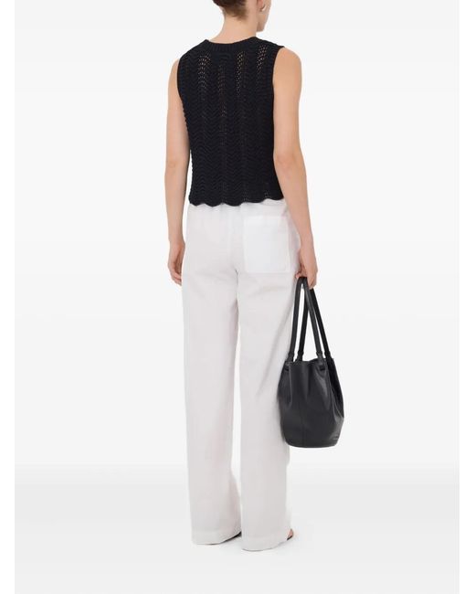 Loulou de Saison Black Vittoria Crochet Vest
