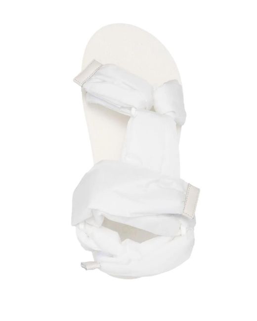 Red(v) White Padded Platform Sandals
