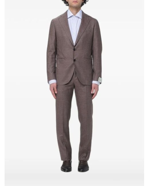 Luigi Borrelli Napoli Gray Single-Breasted Suit for men