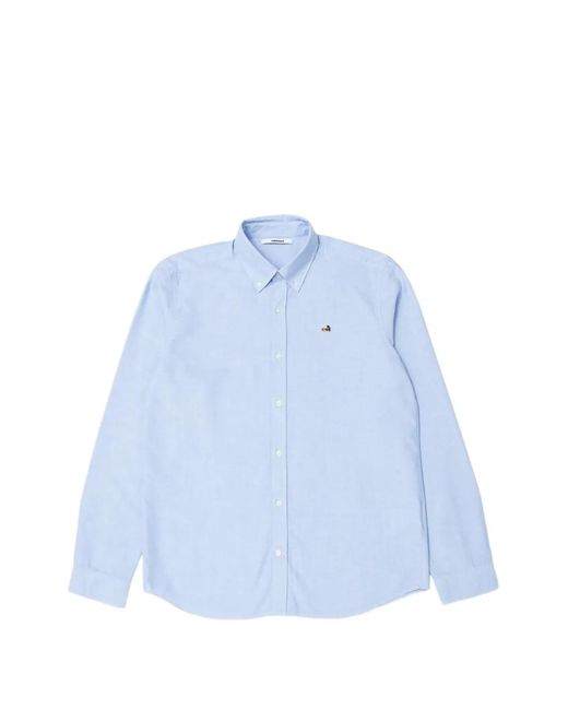 Dean Edmonds Blue Embroidered Button-Down Shirt for men
