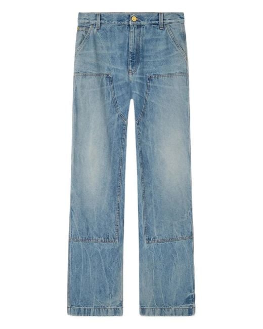 Versace Blue Medusa Biggie Hardware Jeans for men