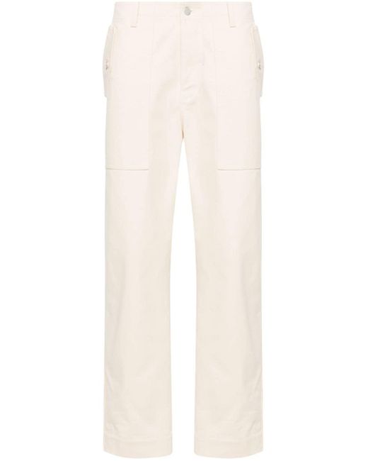 Maison Kitsuné Halbhohe Straight-Leg-Jeans in White für Herren