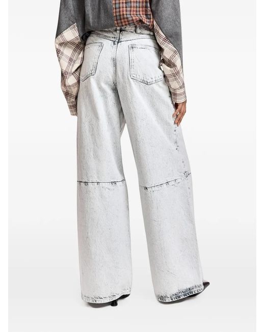 Essentiel Antwerp White Kadi Dirty-Effect Jeans