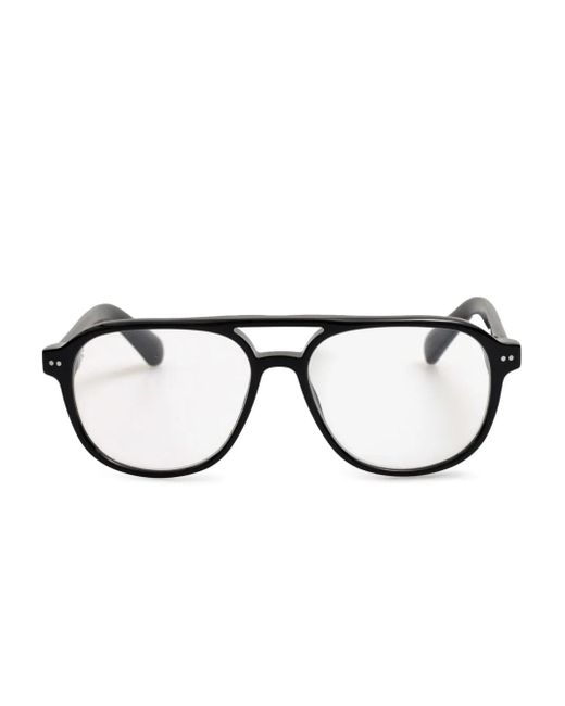 Occhiali Con Montatura Stile Pilota di Jacquemus in Brown
