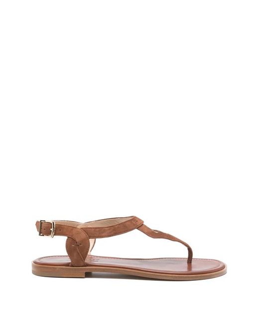 Fratelli Rossetti Brown Buckle-Strap Flat Sandals