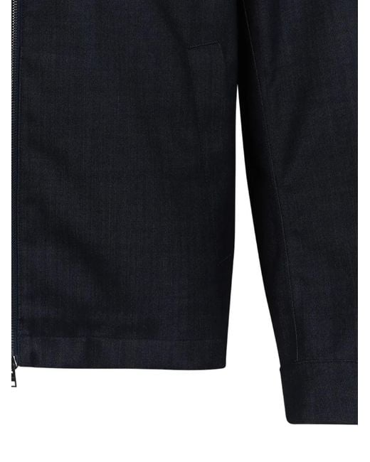 Herno Blue Zip-Up Jacket for men