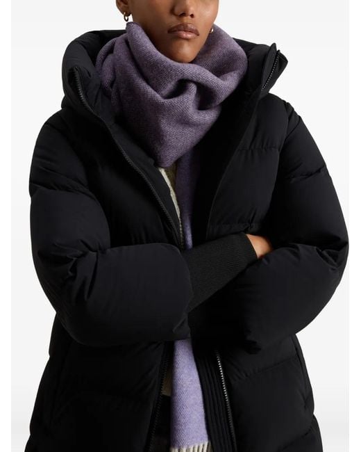 Abrigo Oversize Con Capucha Woolrich de color Black