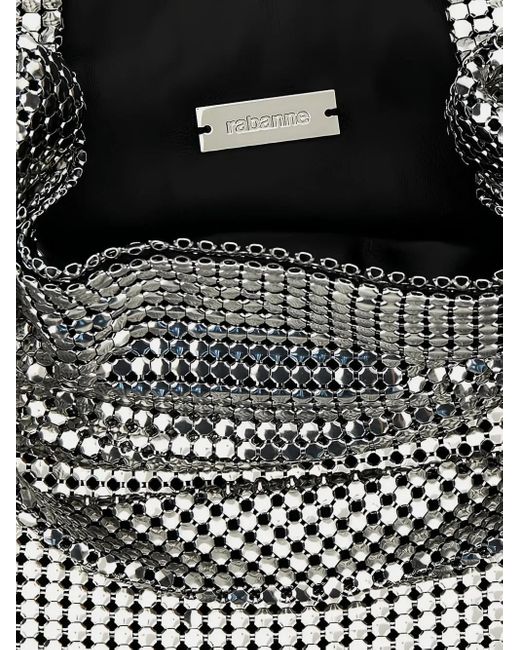 Rabanne Gray Pixel Tote Bag