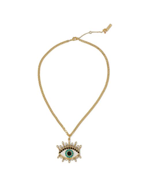 Kurt Geiger Metallic Collier À Pendentif Œil Protecteur Orné De Cristaux