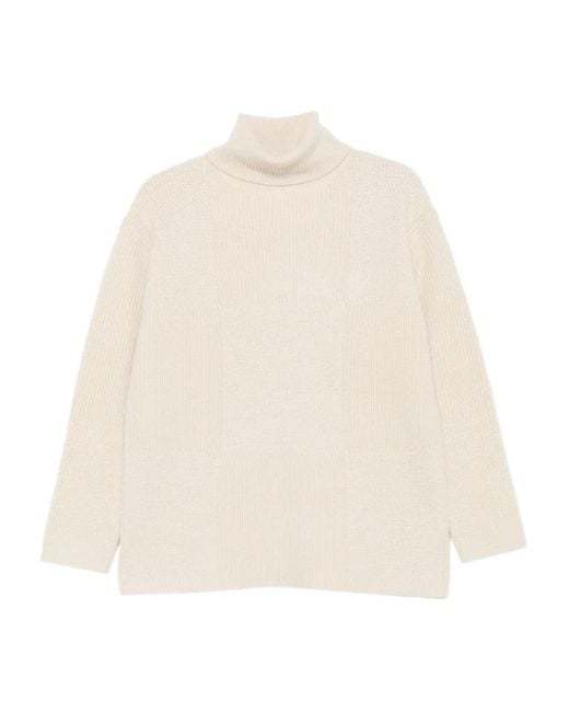 Maglione A Coste Con Collo Alto di Joseph in White