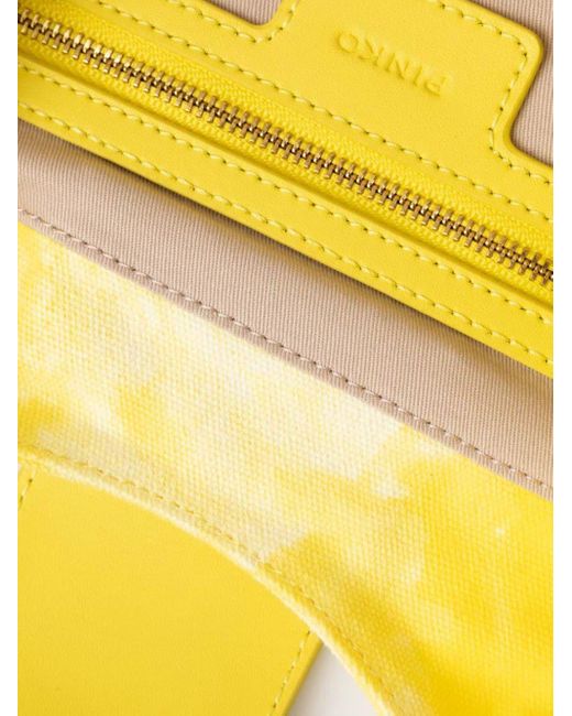 Pinko Leather Tote Bag in Yellow Lyst UK