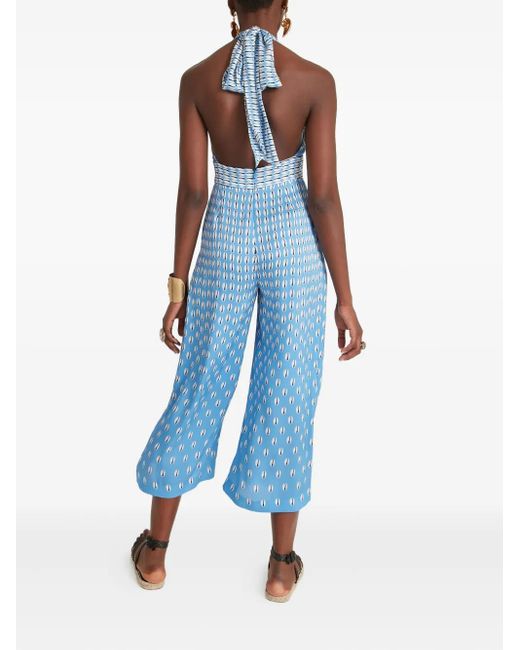 Mono largo con estampado de concha de cauri Temperley London de color Blue