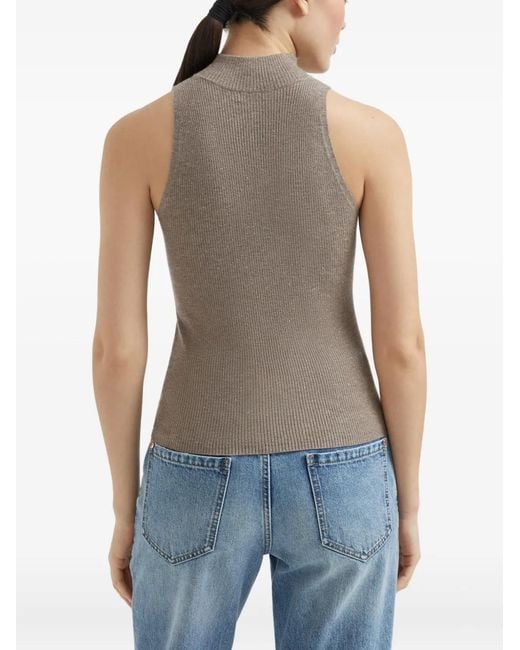 Brunello Cucinelli Gray Cashmere Blend Tank Top