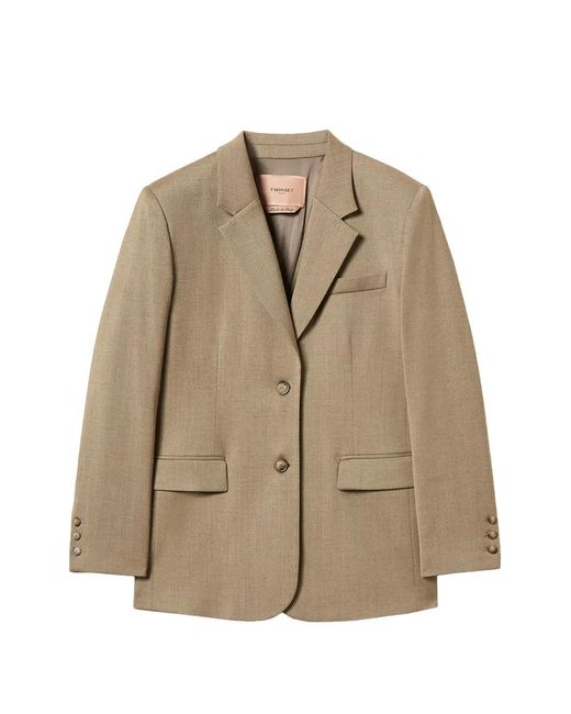 Twinset Natural Matte-Satin Blazer