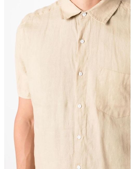 Osklen Natural Short-Sleeved Flax Shirt for men