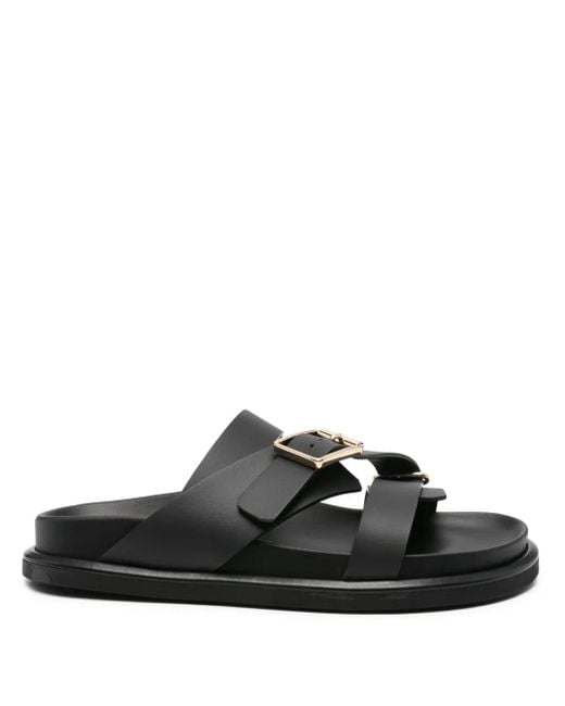 DONNARì Black Sandalen Aus Leder