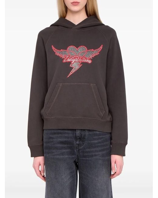 Zadig & Voltaire Gray Georgy Embellished Sweatshirt
