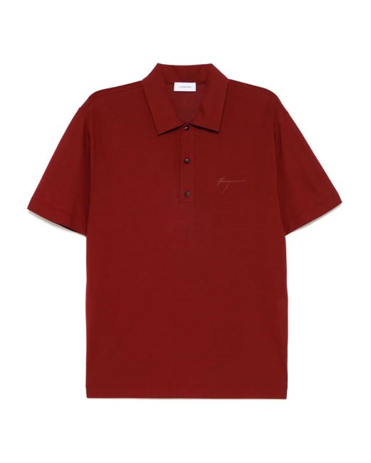 メンズ Ferragamo ポロシャツ Red