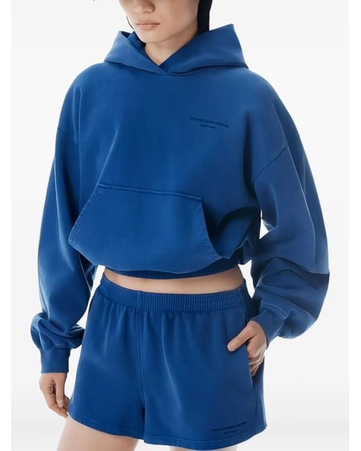 Alexander Wang Elastic-waistband Mini Shorts Blue