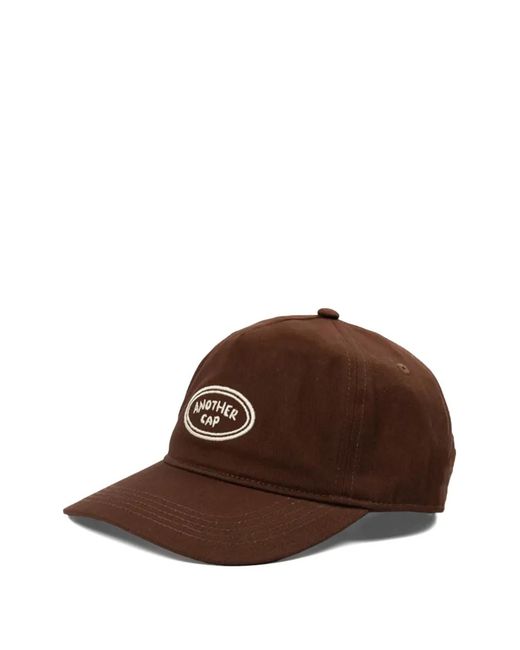 Another Aspect Brown Logo-Detail Cap for men