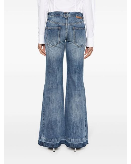 Stella McCartney Blue Mid-rise Flared Jeans