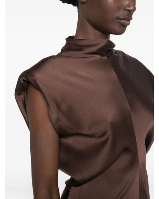 FEDERICA TOSI Brown Sleeveless Mini Dress