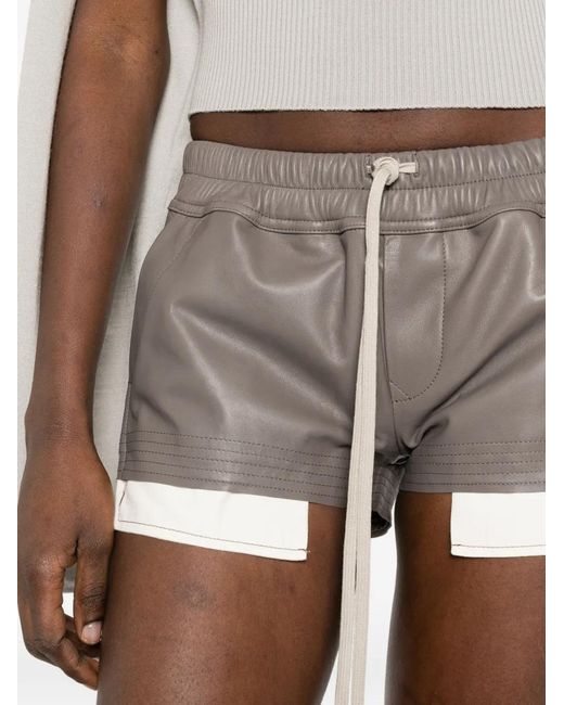 Rick Owens Gray Fog Boxer Shorts With Drawstring