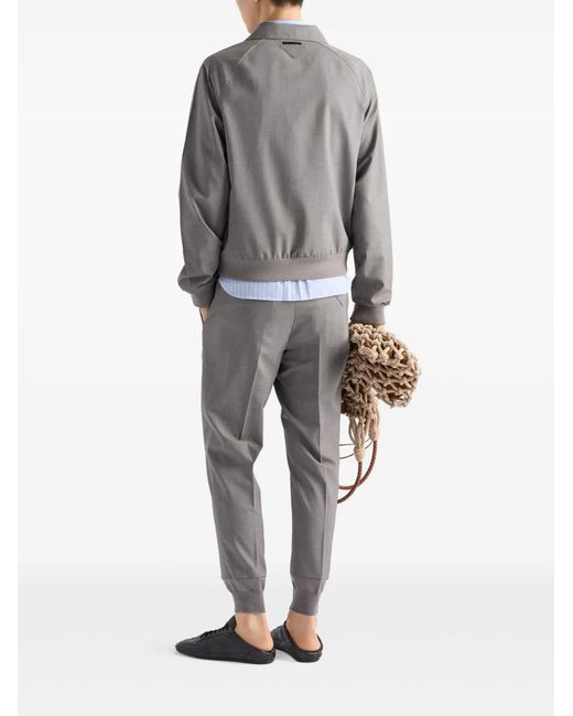 Prada Gray Wool Sweatpants for men