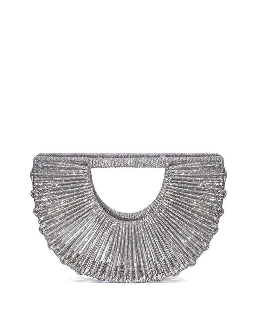 HIBOURAMA Gray Demetra Embellished Tote Bag