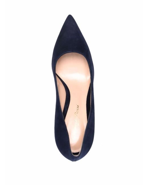 Gianvito Rossi Blue Gianvito 85Mm Suede Pumps