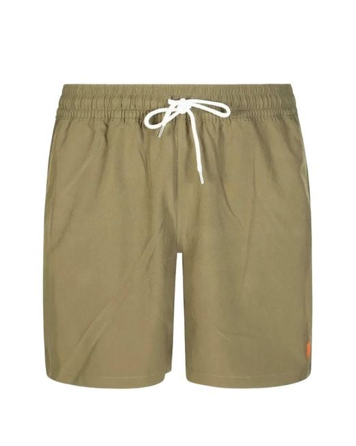 Polo Ralph Lauren Green Traveller Logo-Patch Swim Shorts for men