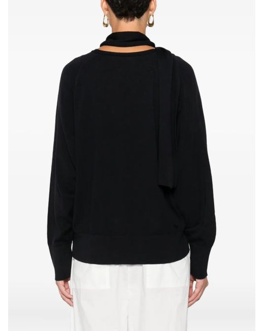Incotex Black Cut-Out Detail Sweater