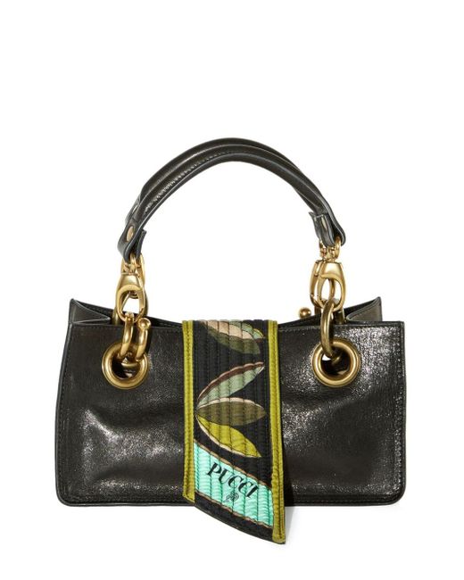 Emilio Pucci Green Crush Quilted Leather Mini Bag