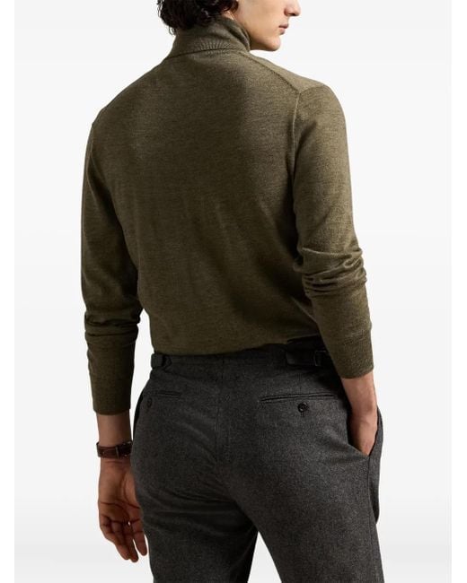 メンズ Polo Ralph Lauren タートルネック リブセーター Green