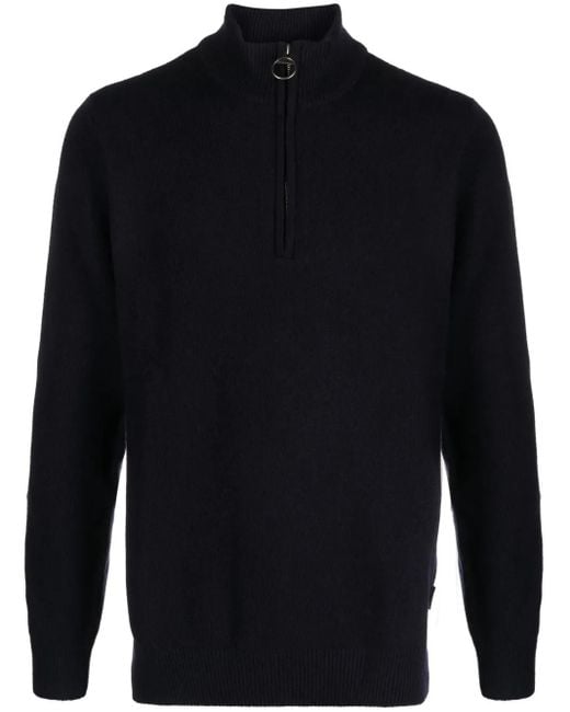 Barbour Blue Wool Sweater for men