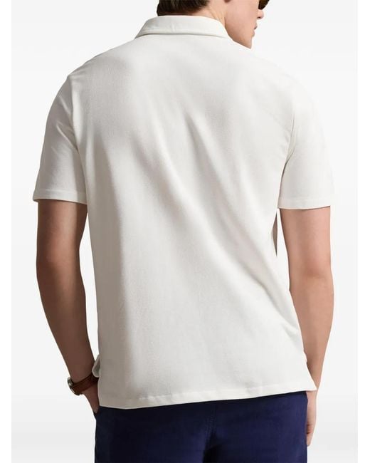 Polo Ralph Lauren White Patch-Pocket Polo Shirt for men