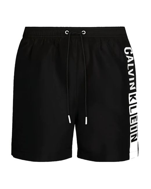 メンズ Calvin Klein ロゴ トランクス水着 Black