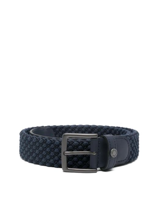 Paul & Shark Blue Woven Leather Belt for men