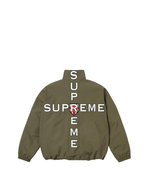 Supreme Green Cross Logo-Print Track Jacket for men