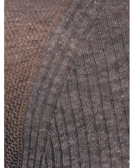 IRO Gray Kerria Lurex Ribbed Top