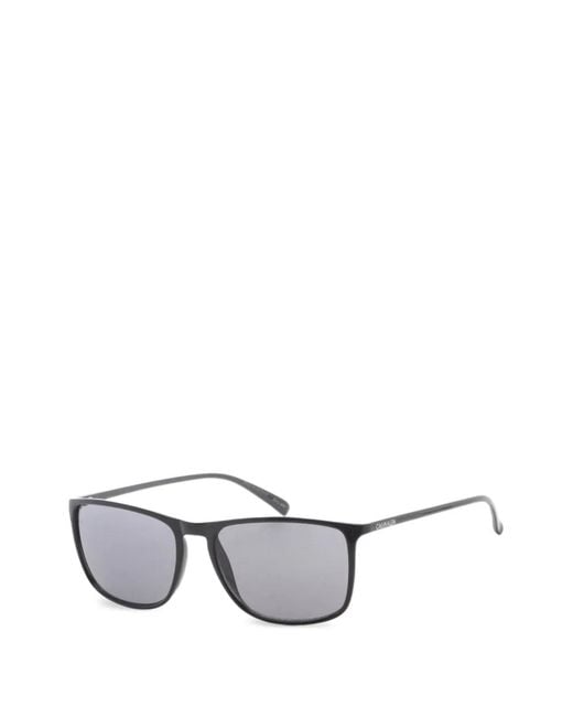 Calvin Klein Gray Rectangle-Frame Sunglasses for men