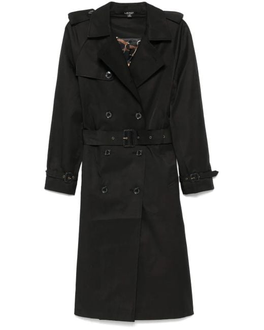 Ralph Lauren Black Zweireihiger Trenchcoat