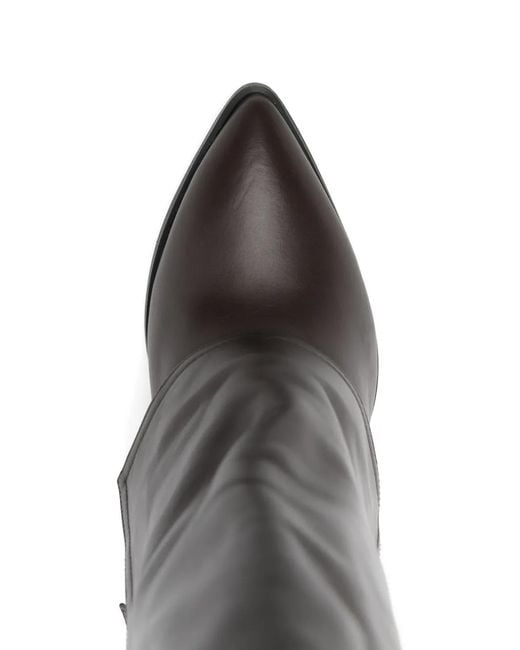 GISÉL MOIRÉ Gray Ducie Pointed Boots