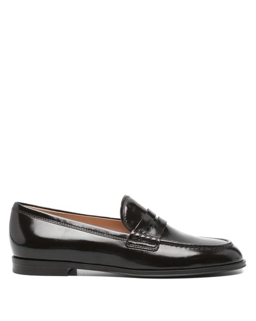 Gianvito Rossi Leather Penny Loafers in Black Lyst UK