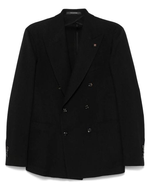 Tagliatore Black Virgin Wool Blazer for men