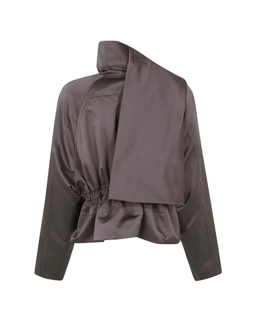Rick Owens Brown Zip-Up Jacket