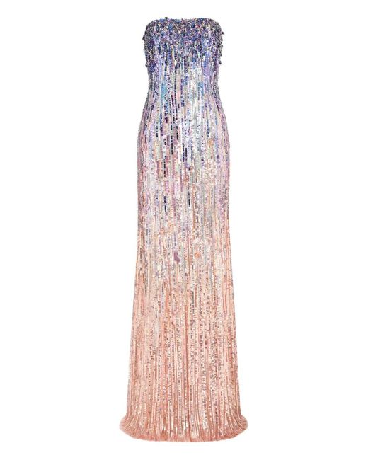 Jenny Packham Pink Honesty Sequin-Embellished Maxi Dress