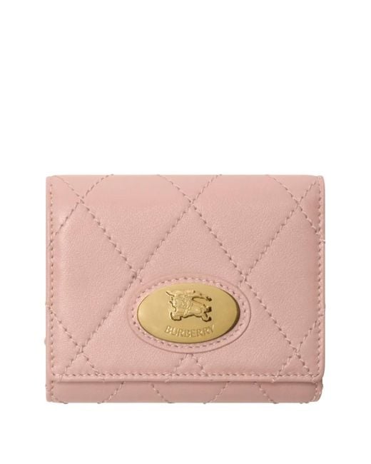 Burberry Pink Quilted Leather Wallet